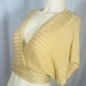 It's our Time large gold sparkle light sweater